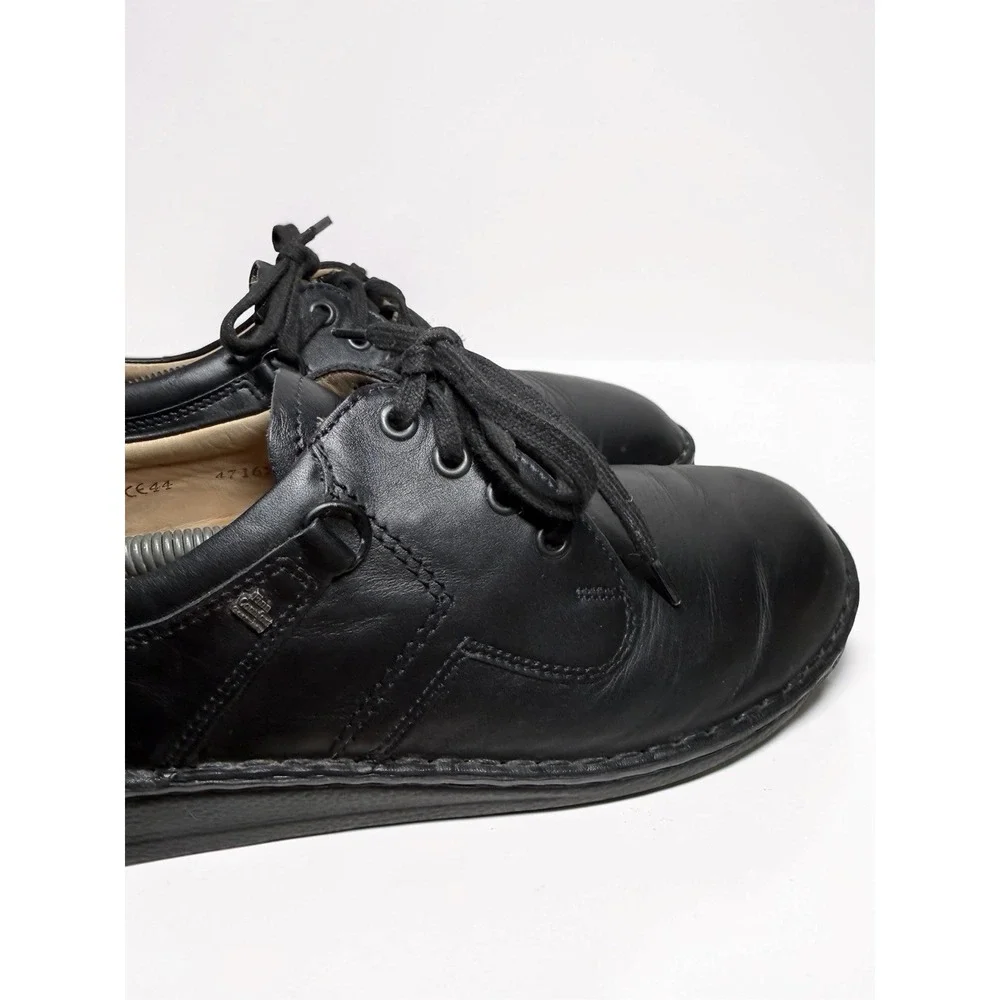 Finn Comfort  VAASA KAFFEE Men's Shoes Size 10.5 EU 44 Black Leather Oxford EUC